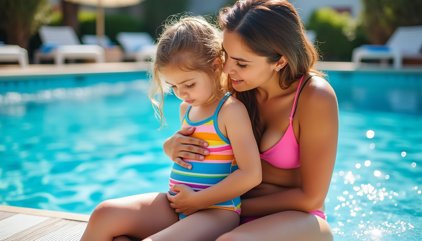 Pourquoi ma fille a-t-elle mal au ventre après la piscine ?